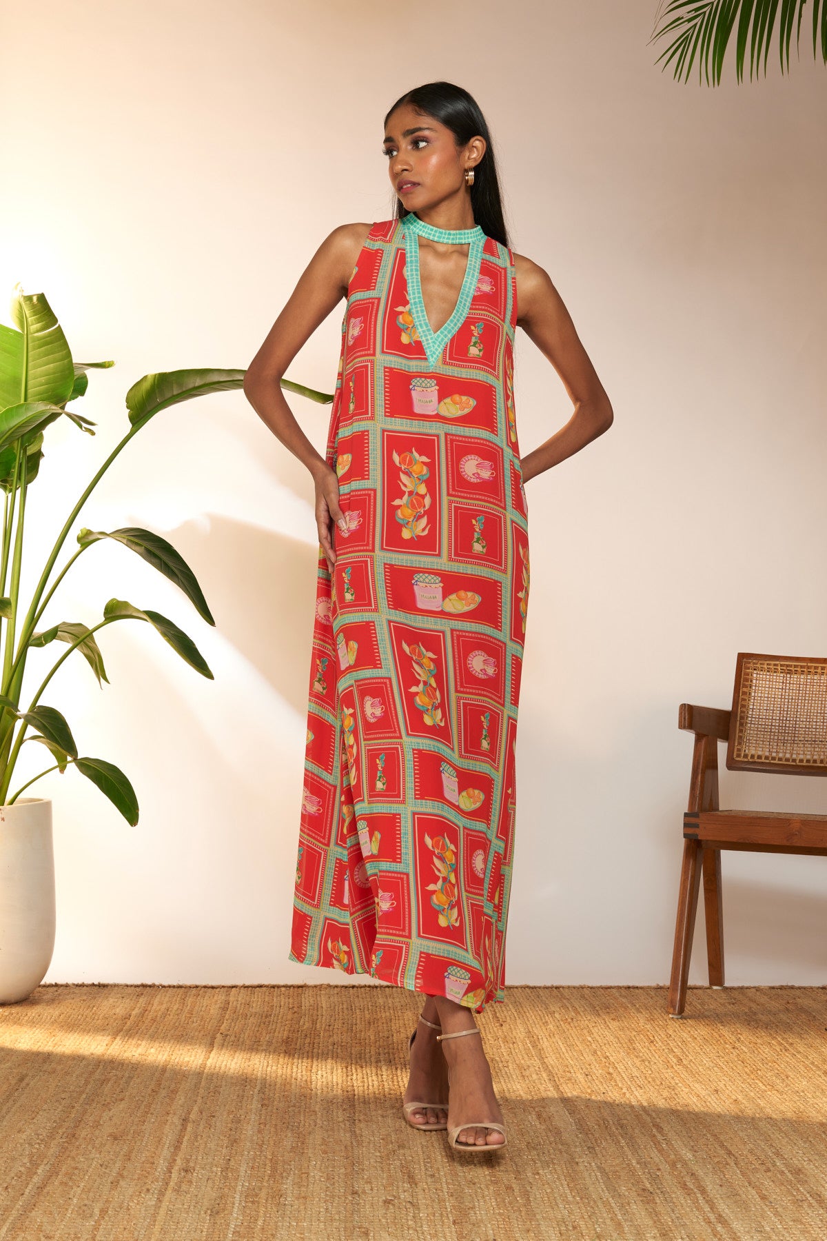 Buy Red Sleeveless Dress Online – House Of Masaba