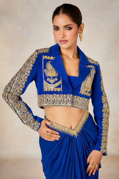 The Saanjh Baug Cropped Blazer Set