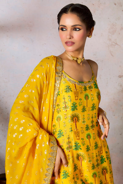 Yellow Nomadic Tribe Sharara Set