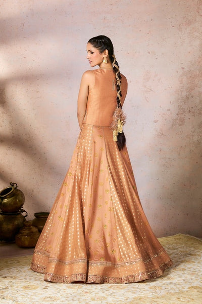 Salmon Trinkets Lehenga Set