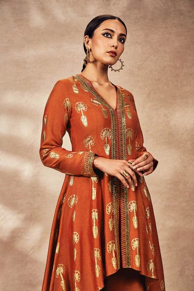 Rust Traveller's Palm Tunic Set