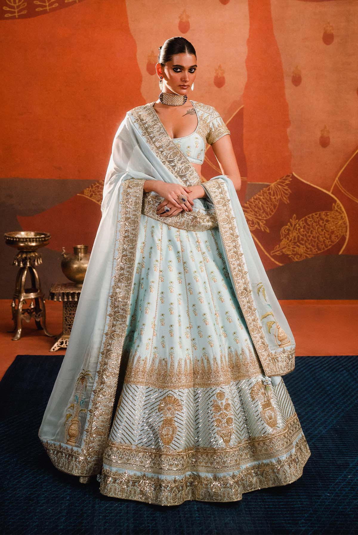 Aasman Lehenga