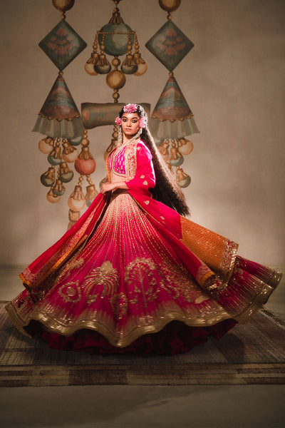 The Gulaab Cham Cham Lehenga