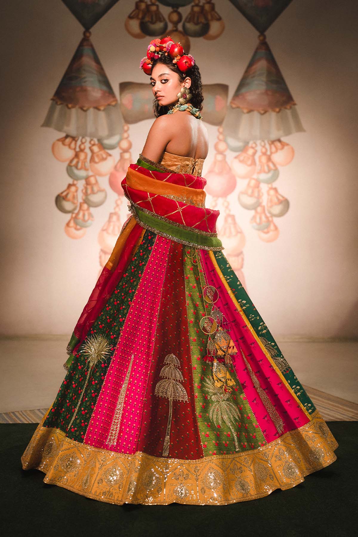 The Rainbow Barfi Lehenga